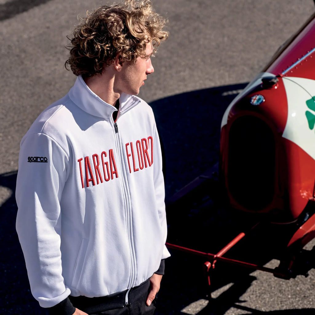 Sweat Zippé Targa Florio #F2 Blanc-Sparco Fashion