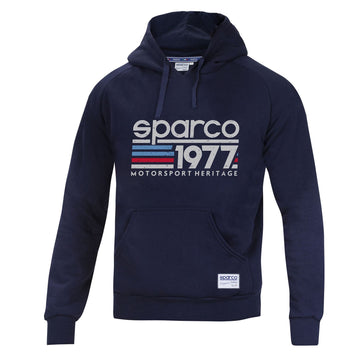 Sparco-Sweat à Capuche 1977 Bleu Marine